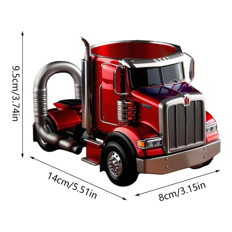 Semi Truck Coffee Mug – Handcrafted 3D Shaped Design