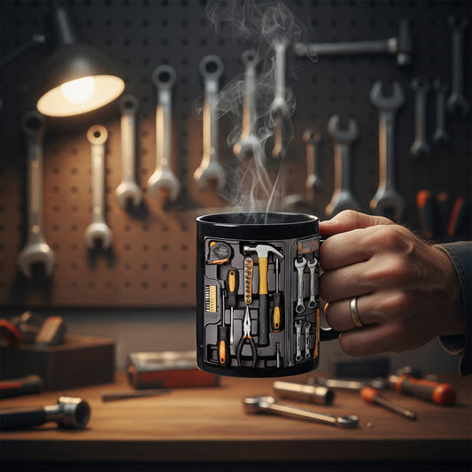 Toolbox Coffee Mug with Realistic 3D Tool Design