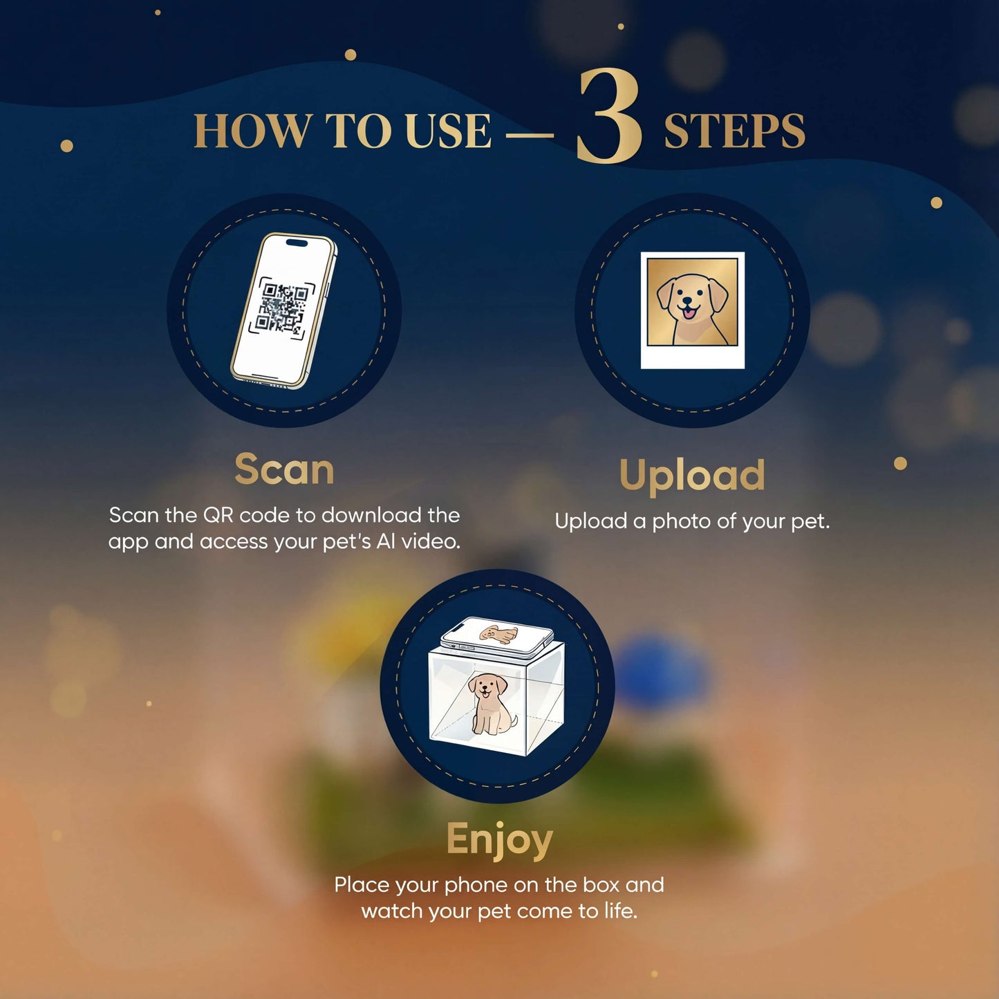 AI Custom Pet Hologram Projector – 3D Interactive Keepsake