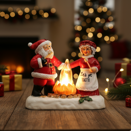 Campfire Couple Santa and Mrs Claus Christmas Nightlight🎅