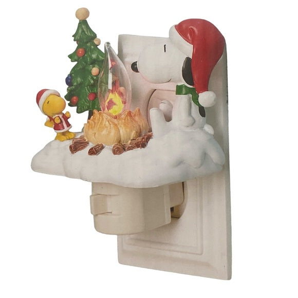 Snoopy and Woodstock Campfire Night Light 🎄