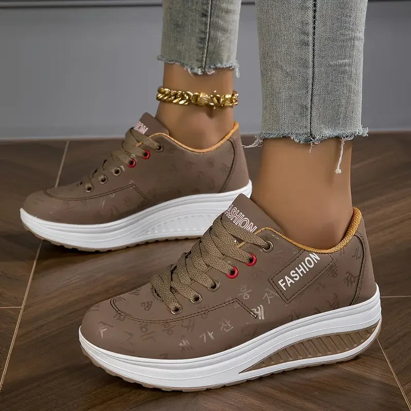 🔥Last Day Promotion 50% OFF - Women's Casual Fashion Breathable Platform Wedge Orthopaedic Sneakers