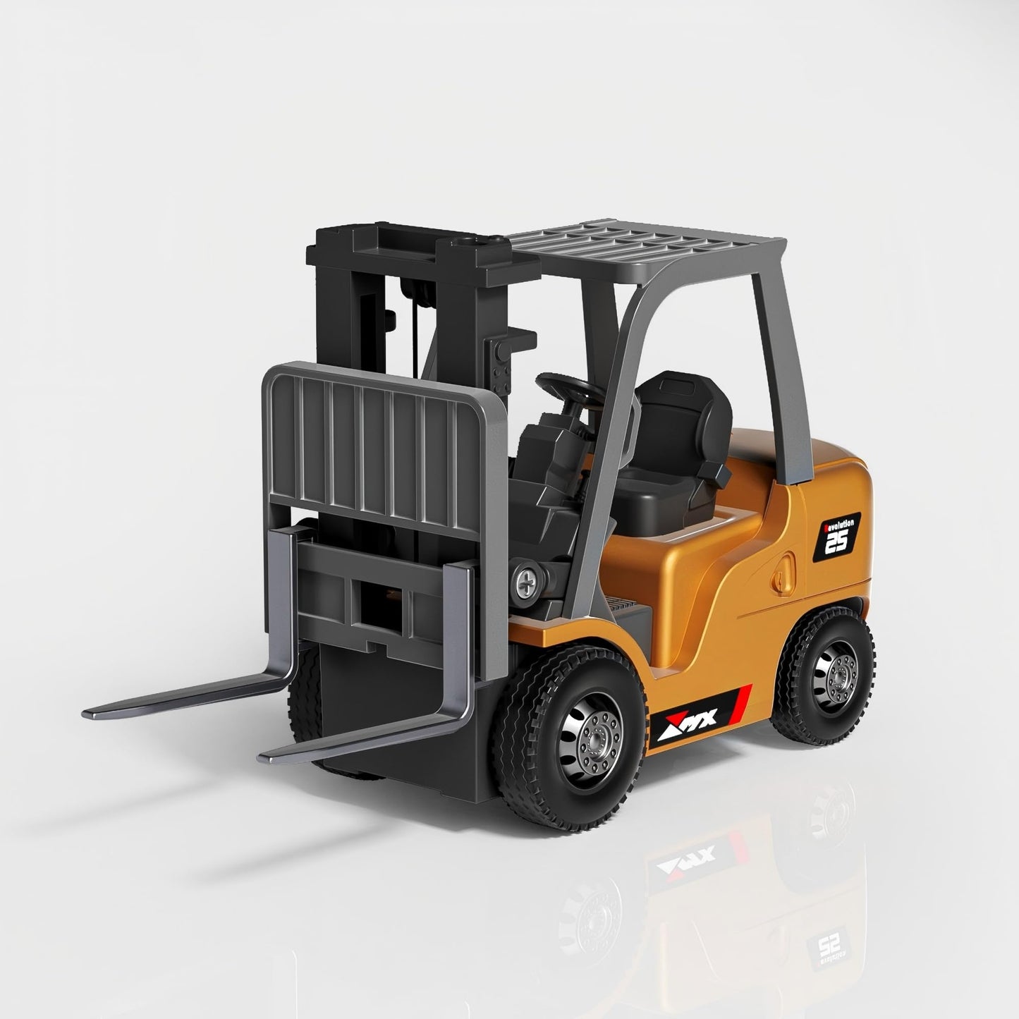 Mini 1:64 RC Crane & Forklift Toy with Lights & Sounds
