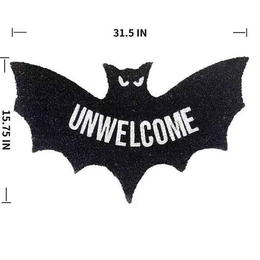 🎃 Halloween "Unwelcome" Bat Doormat