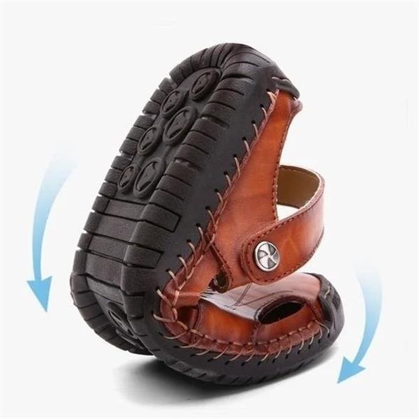 ✨LAST DAY SALE 50% OFF✨Large Size Soft Leather Men's Breathable Outdoor Sandals