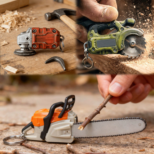 Mini Chainsaw Keychain – Real Cutting Portable Novelty Tool