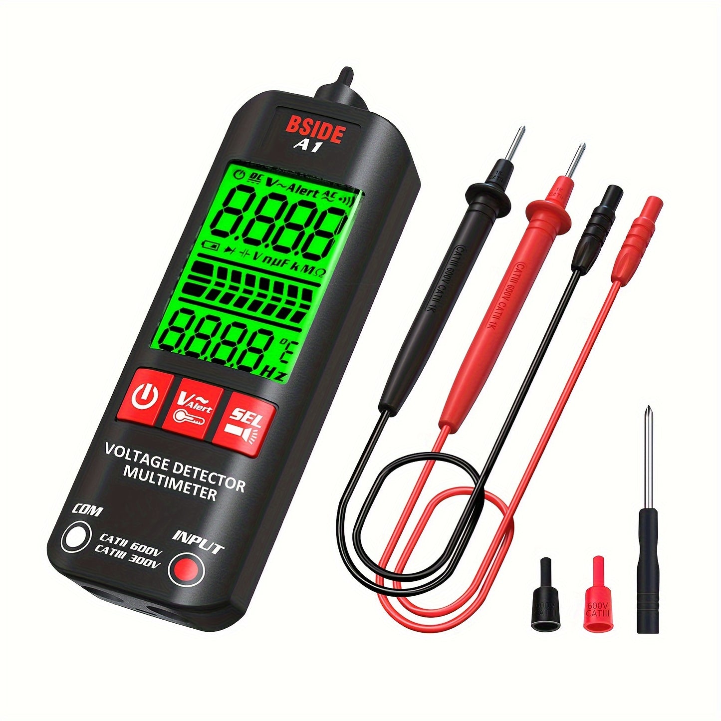 Smart Digital Multimeter – Auto-Ranging with NCV Detection, Flashlight & Safety Protection for DIY & Pros