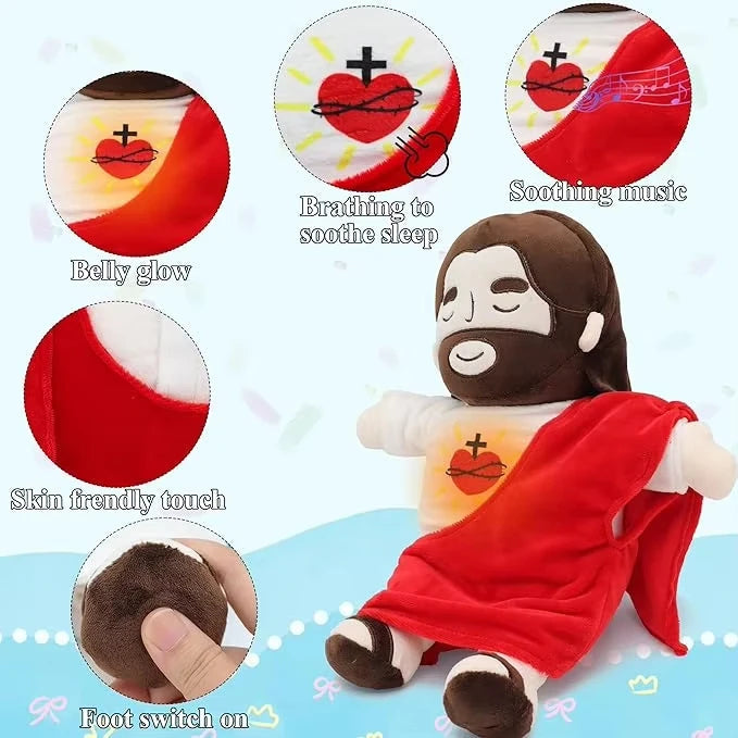 Calming Jesus Plush – Breathing & Music Plush Toy | Christian Gift