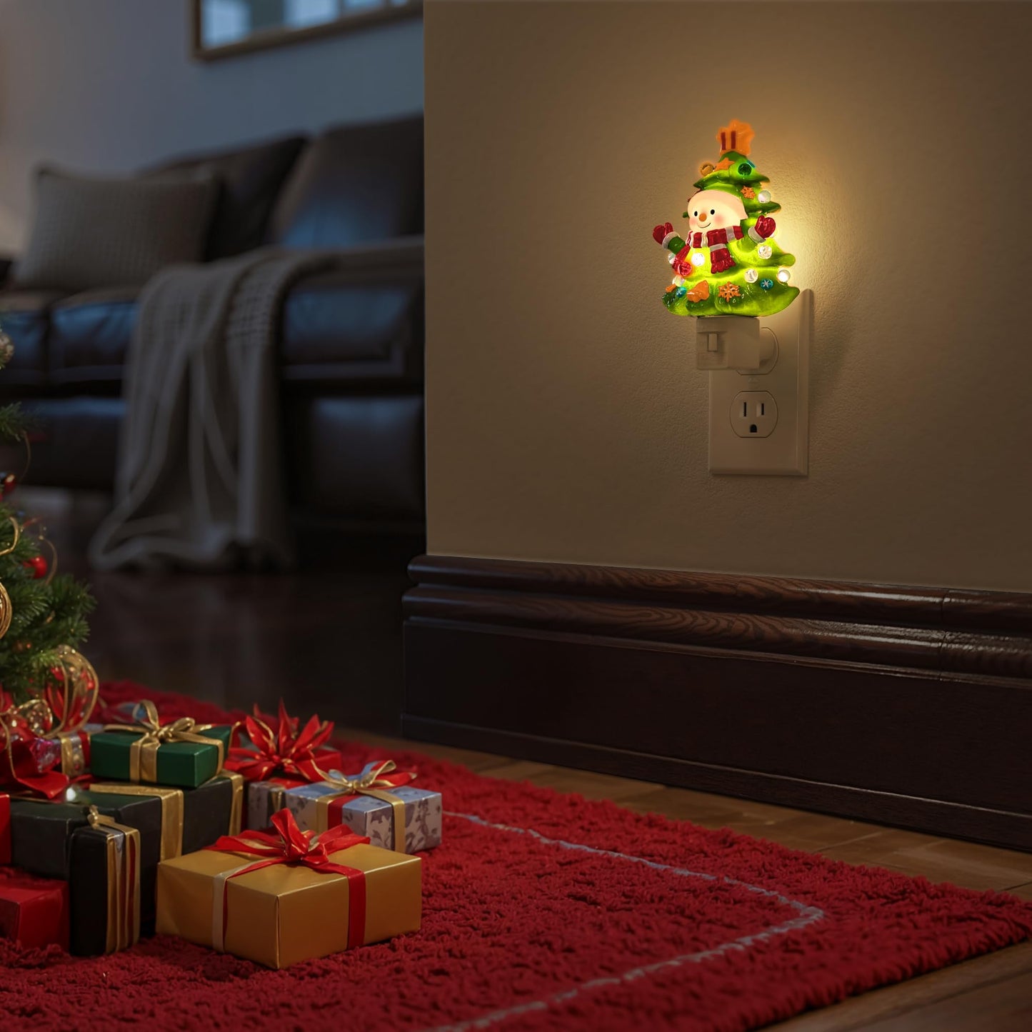 Cute Ceramic Christmas Night Light for Kids – Holiday Gift, Safe Night Lamp