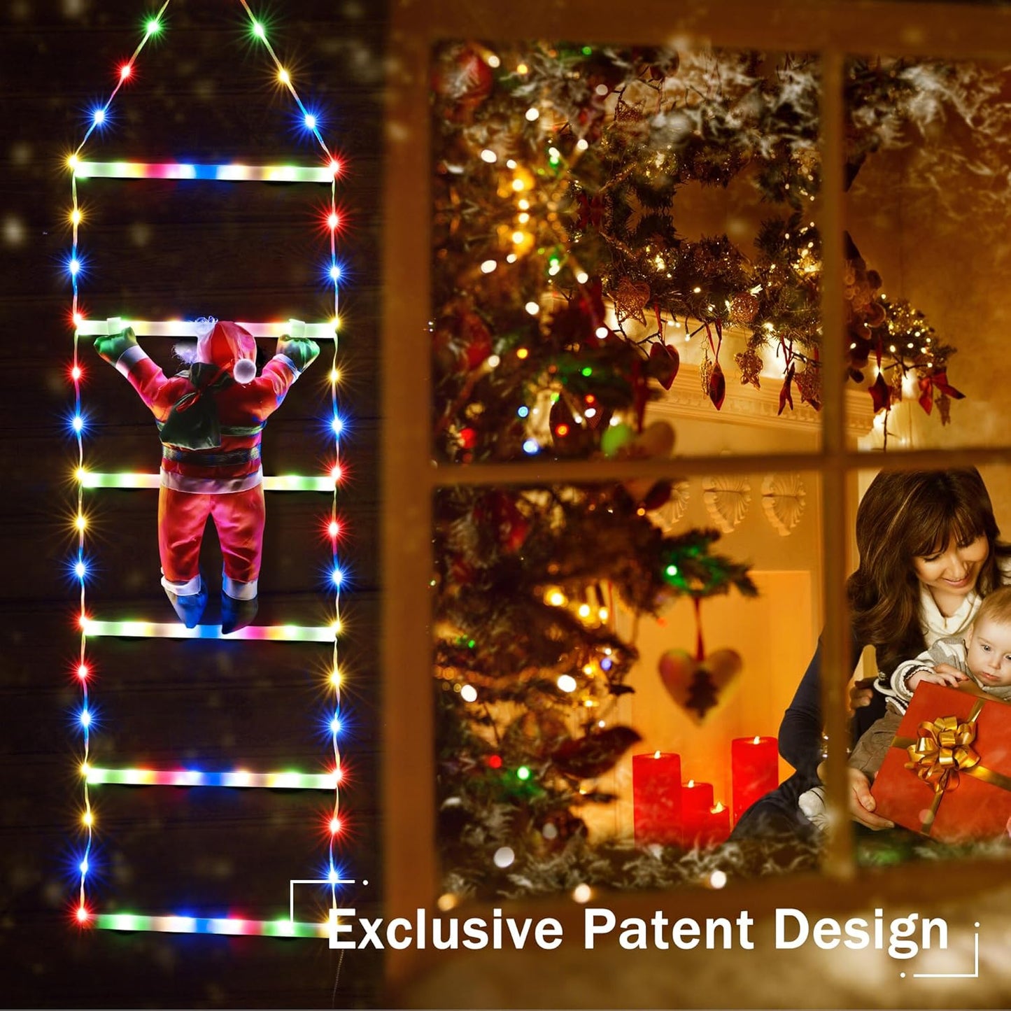 🎄Preheat 2025 Sale 49% OFF! - LED Ladder Lights with Climbing Santa Claus