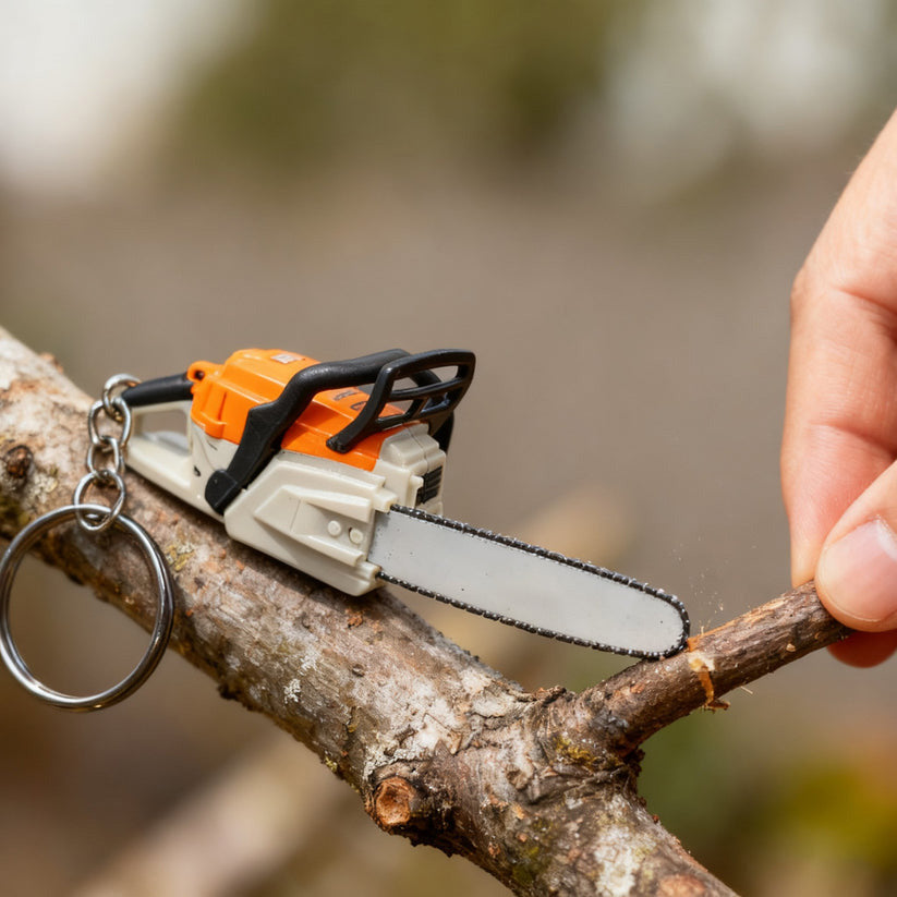 Mini Chainsaw Keychain – Real Cutting Portable Novelty Tool