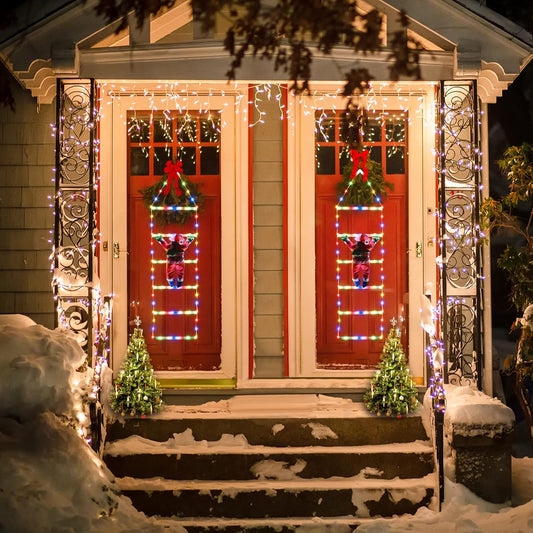 🎄Preheat 2025 Sale 49% OFF! - LED Ladder Lights with Climbing Santa Claus