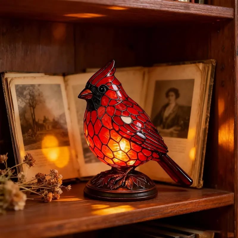 Bird Statue Lamp – Resin LED Night Light Decor