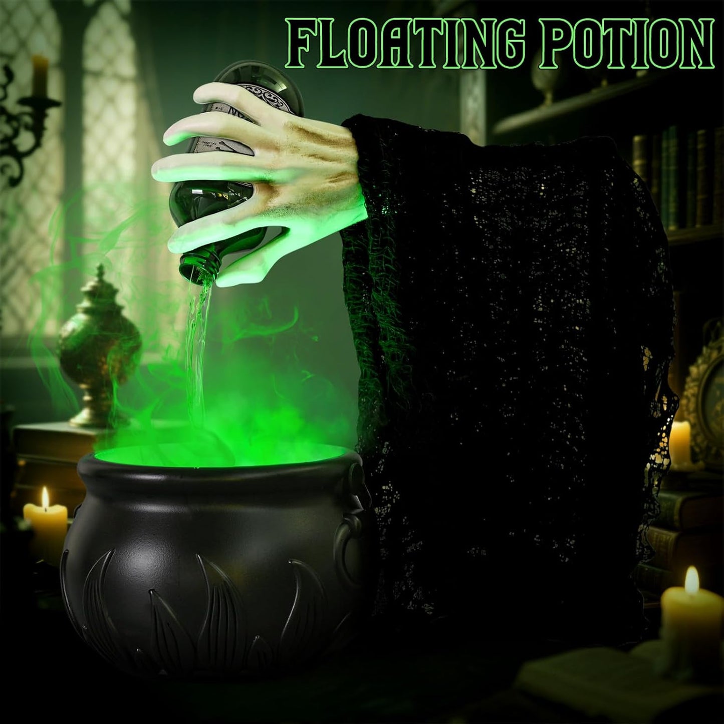 2025 Halloween Fairy Magic Floating Potion Bottle and Witch Hand