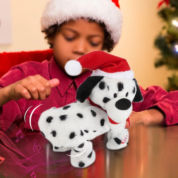 Twerking Santa Dog Toy – Animated Walking & Singing Plush for Christmas