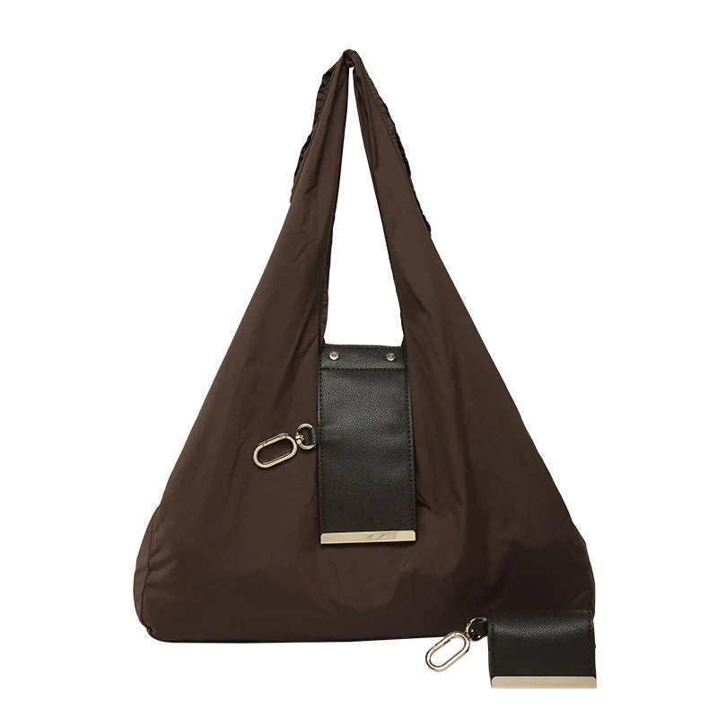 Keychain Foldable Tote Bag with Premium Leather Buckle