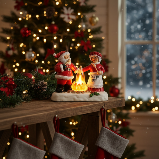 Campfire Couple Santa and Mrs Claus Christmas Nightlight🎅
