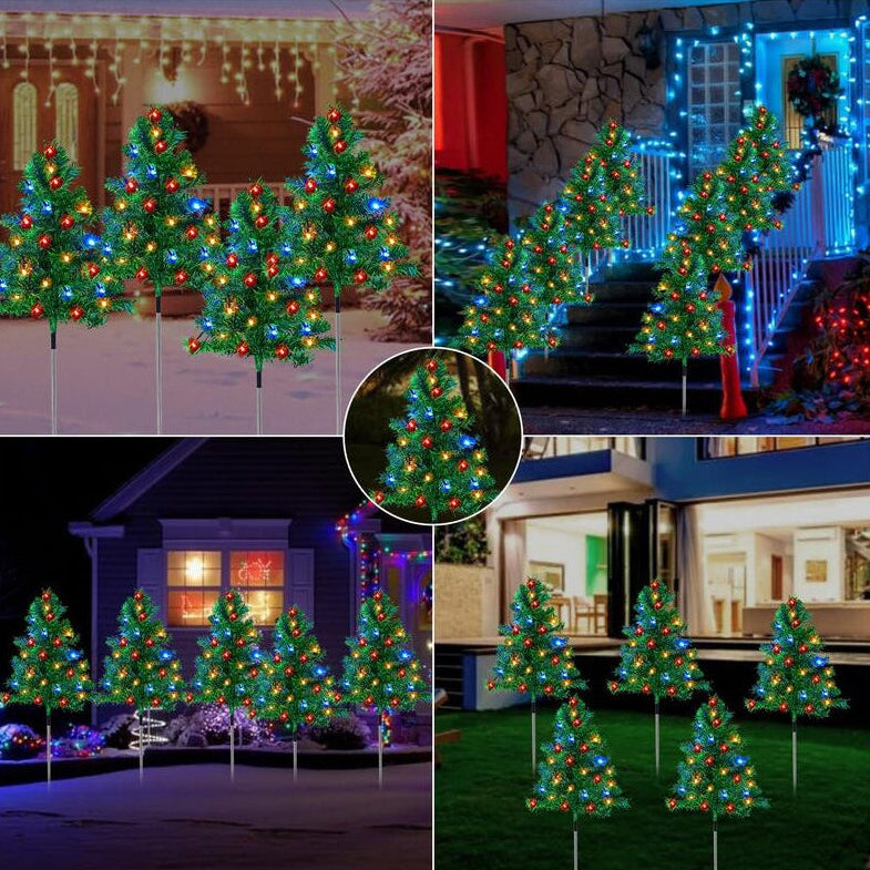 Solar Christmas Tree Lights | Outdoor Solar Holiday Decor