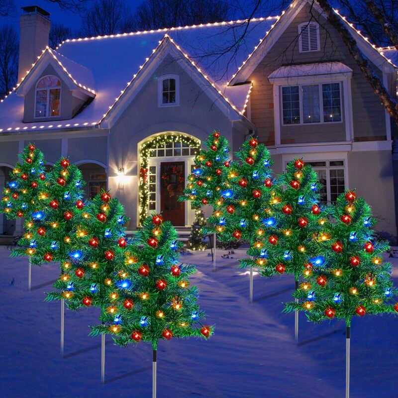 Solar Christmas Tree Lights | Outdoor Solar Holiday Decor