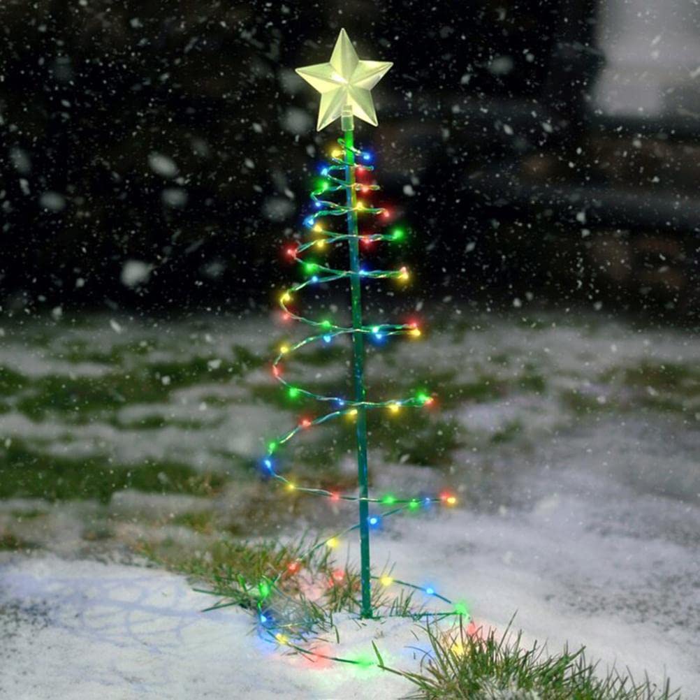 Solar Metal LED Christmas Tree – Waterproof Outdoor Xmas Garden Light