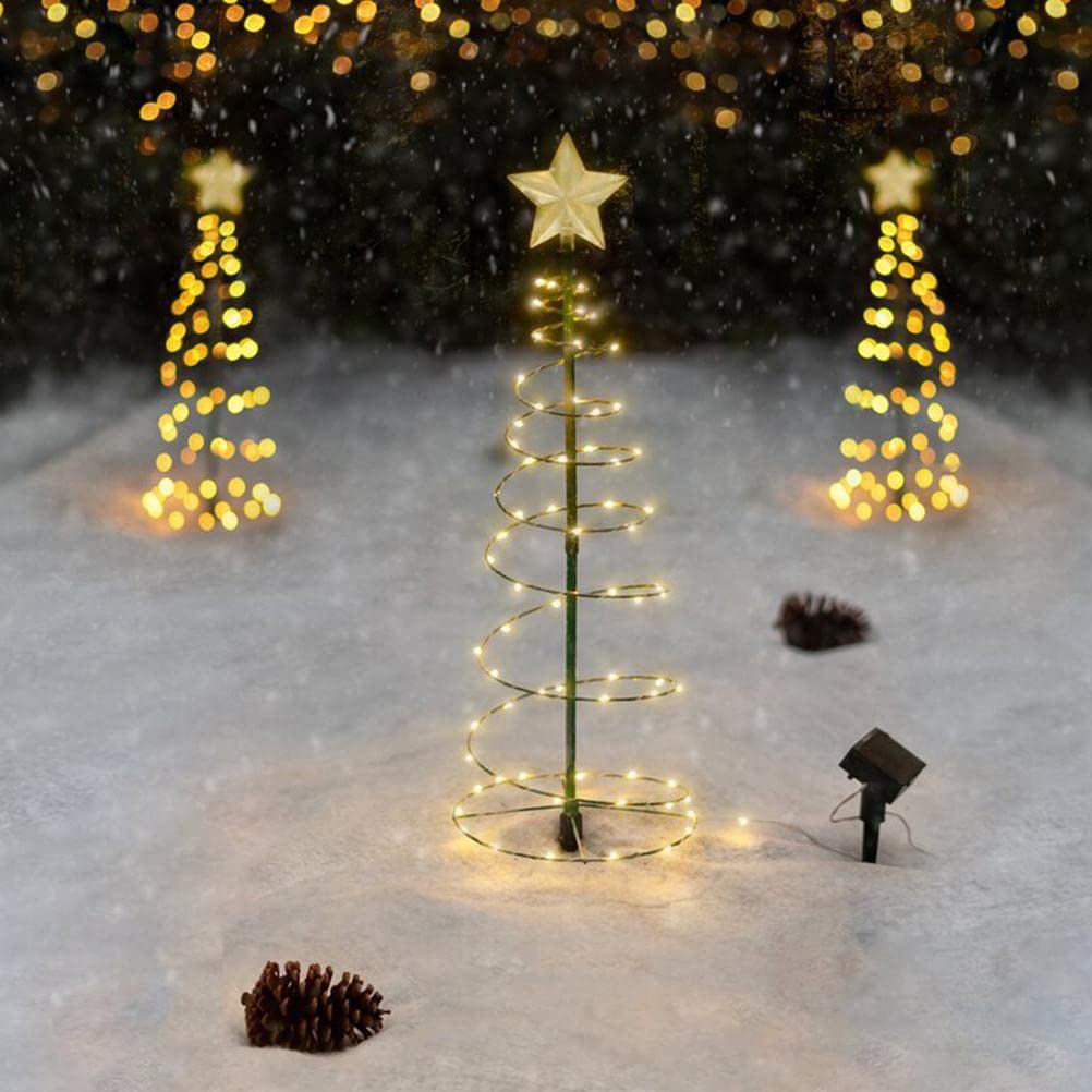 Solar Metal LED Christmas Tree – Waterproof Outdoor Xmas Garden Light