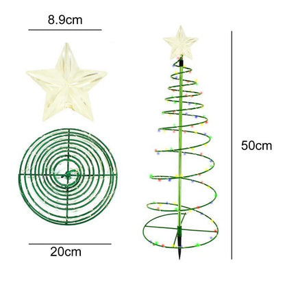 Solar Metal LED Christmas Tree – Waterproof Outdoor Xmas Garden Light