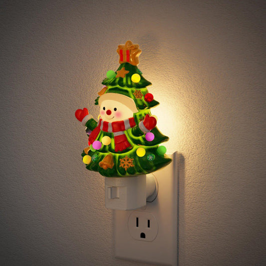 Cute Ceramic Christmas Night Light for Kids – Holiday Gift, Safe Night Lamp