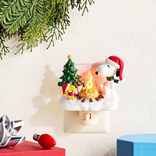Snoopy and Woodstock Campfire Night Light 🎄