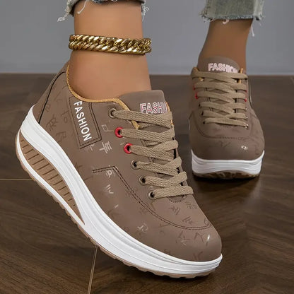🔥Last Day Promotion 50% OFF - Women's Casual Fashion Breathable Platform Wedge Orthopaedic Sneakers