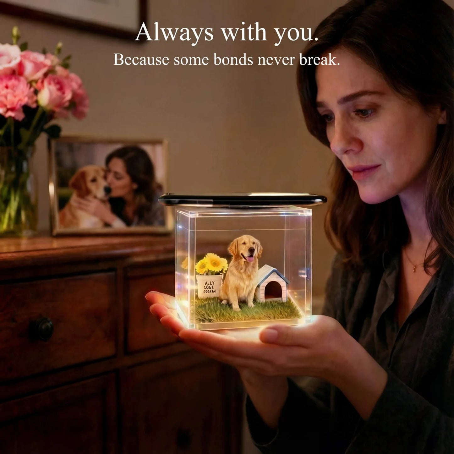 AI Custom Pet Hologram Projector – 3D Interactive Keepsake