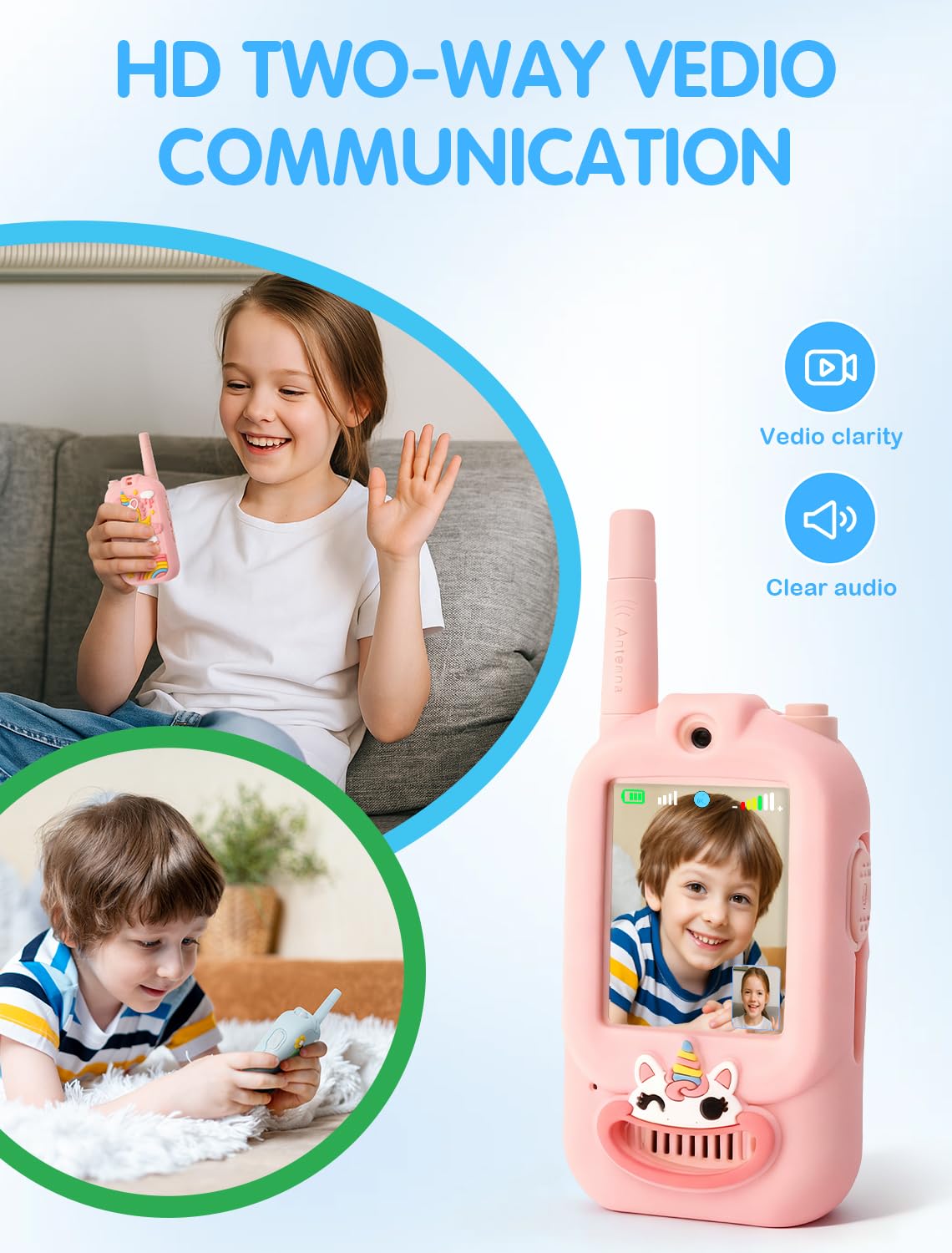 GleeMart™ Kinder-Video-Walkie-Talkies (2er-Pack)📱🧒 
