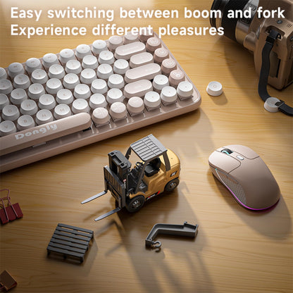 Mini 1:64 RC Crane & Forklift Toy with Lights & Sounds