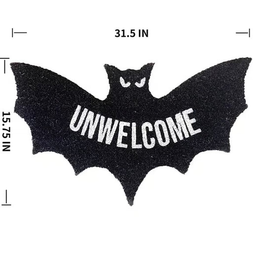 🎃 Halloween "Unwelcome" Bat Doormat - GleeMart