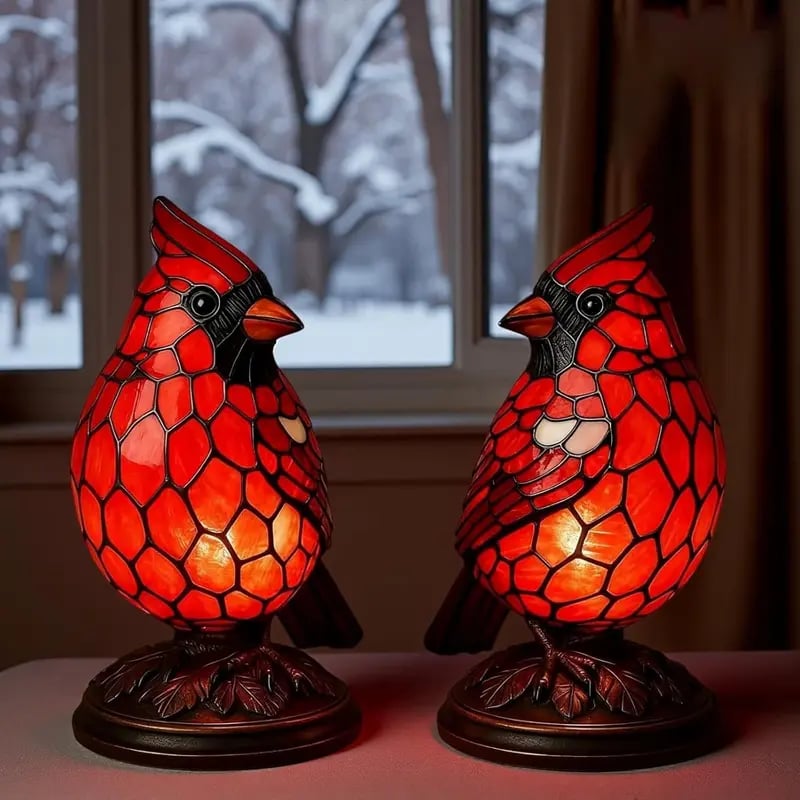 Bird Statue Lamp – Resin LED Night Light Decor