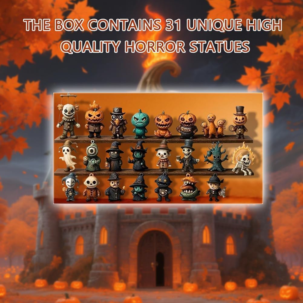 🔥Halloween Early Discount 49% Off🔥 31 Nights of Fright – Halloween Countdown Box with Figurines