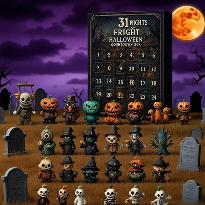 🔥Halloween Early Discount 49% Off🔥 31 Nights of Fright – Halloween Countdown Box with Figurines