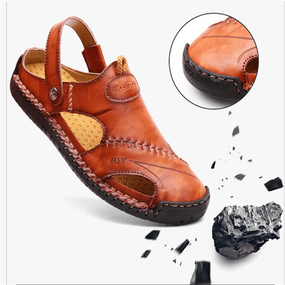 ✨LAST DAY SALE 50% OFF✨Large Size Soft Leather Men's Breathable Outdoor Sandals