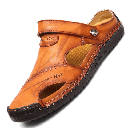 ✨LAST DAY SALE 50% OFF✨Large Size Soft Leather Men's Breathable Outdoor Sandals
