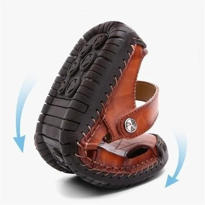 ✨LAST DAY SALE 50% OFF✨Large Size Soft Leather Men's Breathable Outdoor Sandals